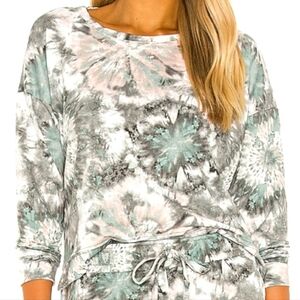 Onzie x Revolve High Low Sweatshirt Tie Dye M/L Medium Large NWT